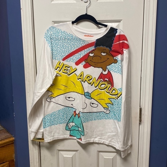 Nickelodeon Hey Arnold Denim Unisex  t-shirt Size L - Picture 1 of 8
